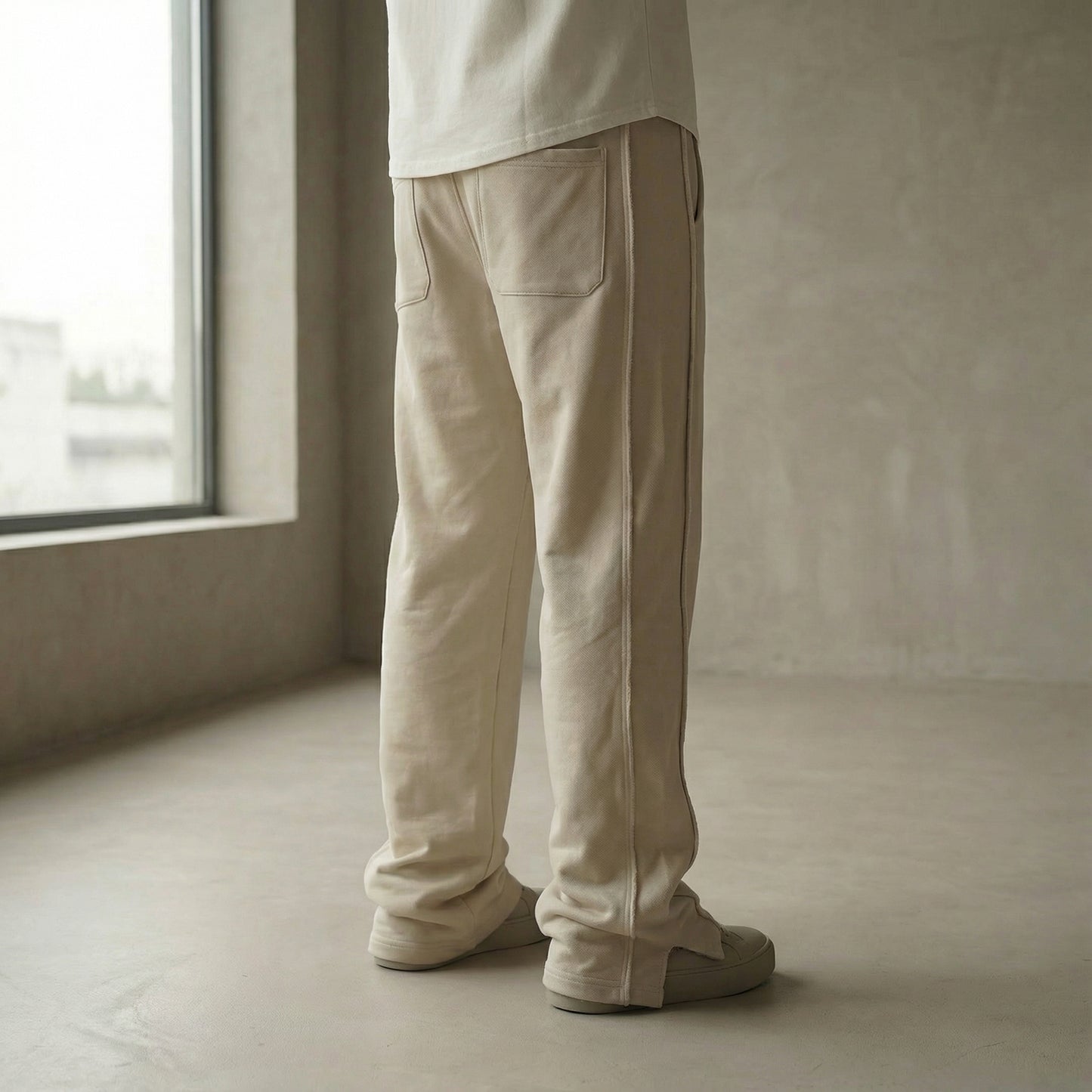 FERE STUDIOS PANTS BAGGY LOOSE FIT IN BEIGE