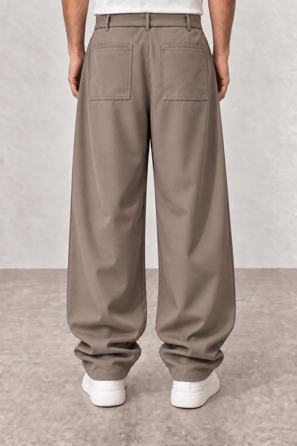 FS Wide Pleated Pants – Taupe
