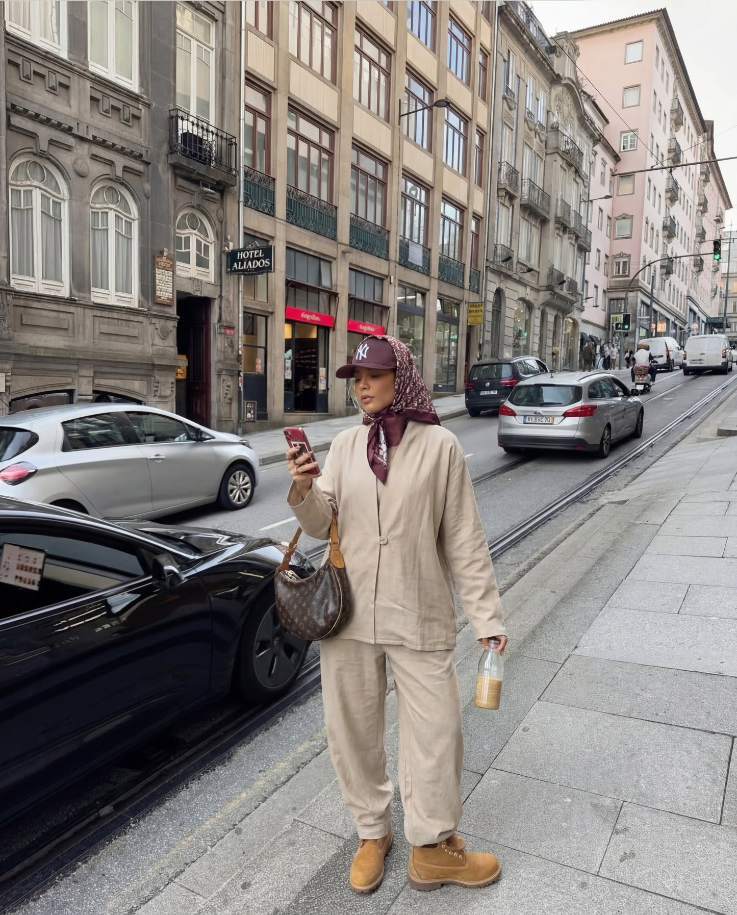 set in bej barbati modern fit haine minimaliste vara outfit casual elegant barbati material premium breathable Fere Studios