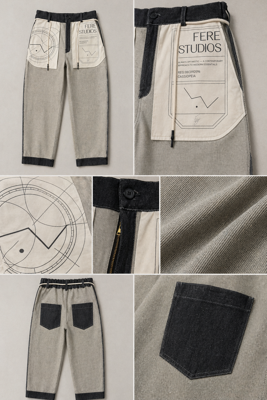 Cassiopeia Structured Denim Pants