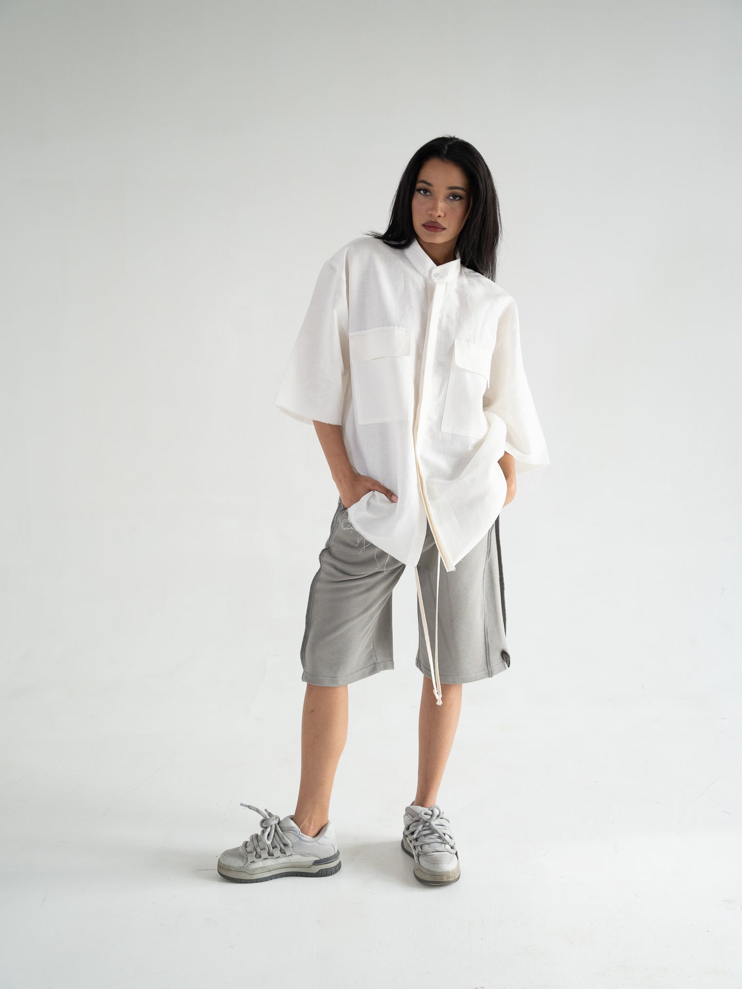 FERE STUDIOS LINEN SHIRT IN OFF WHITE