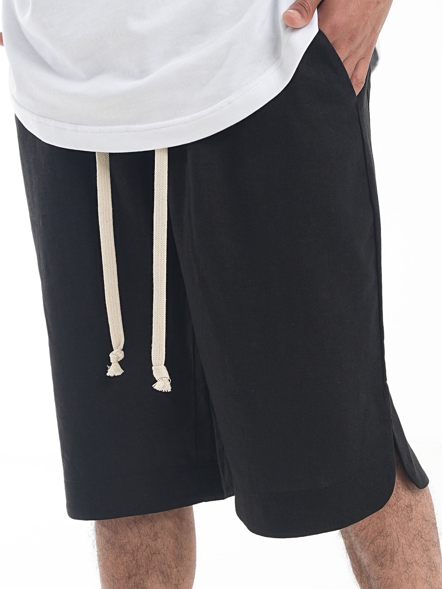 FERE STUDIOS LINEN SUMMER PANTS IN BLACK