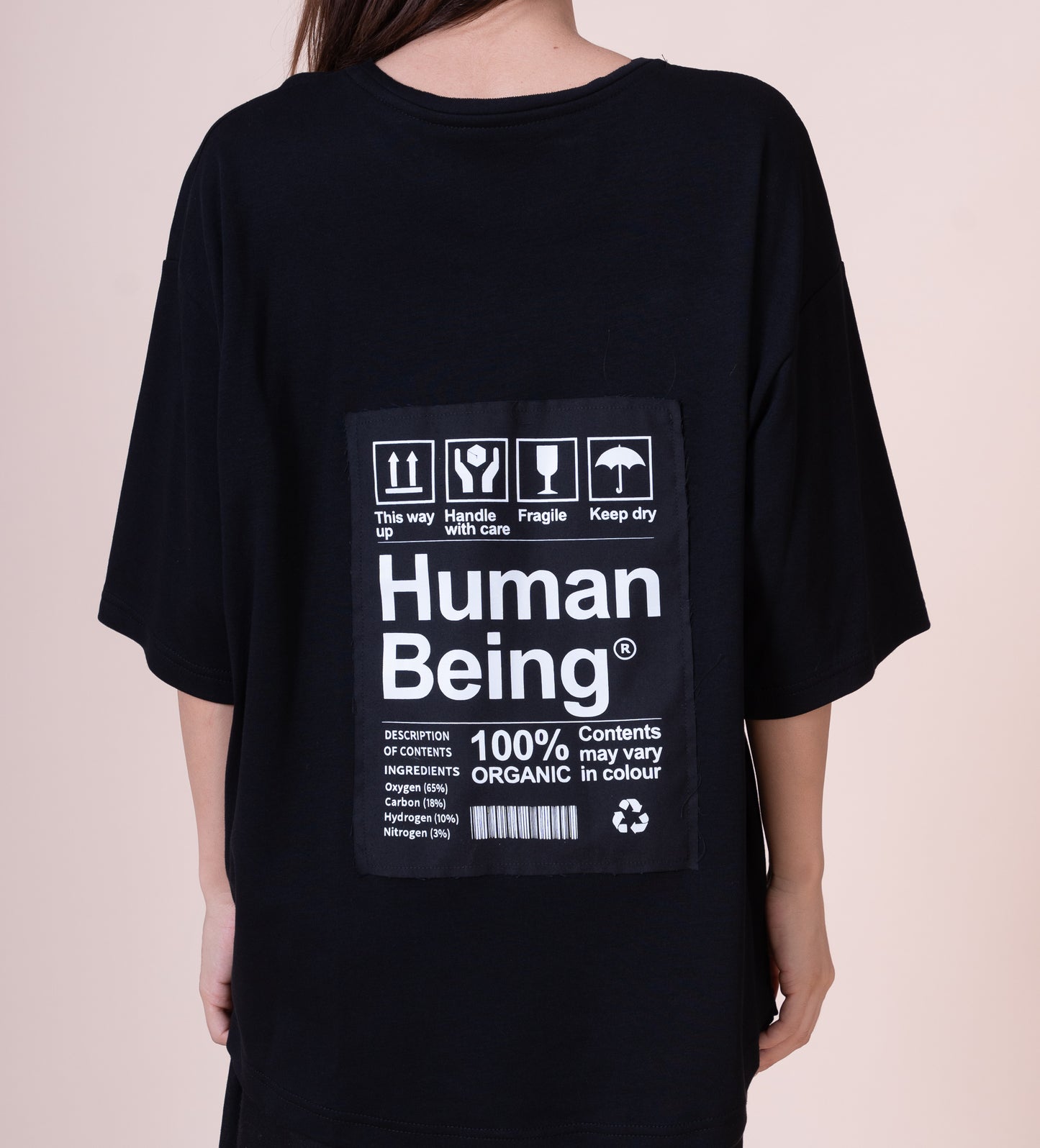 CONSCIOUS SUBCONCIOUS CLASIC OVERSIZED T-SHIRT IN BLACK