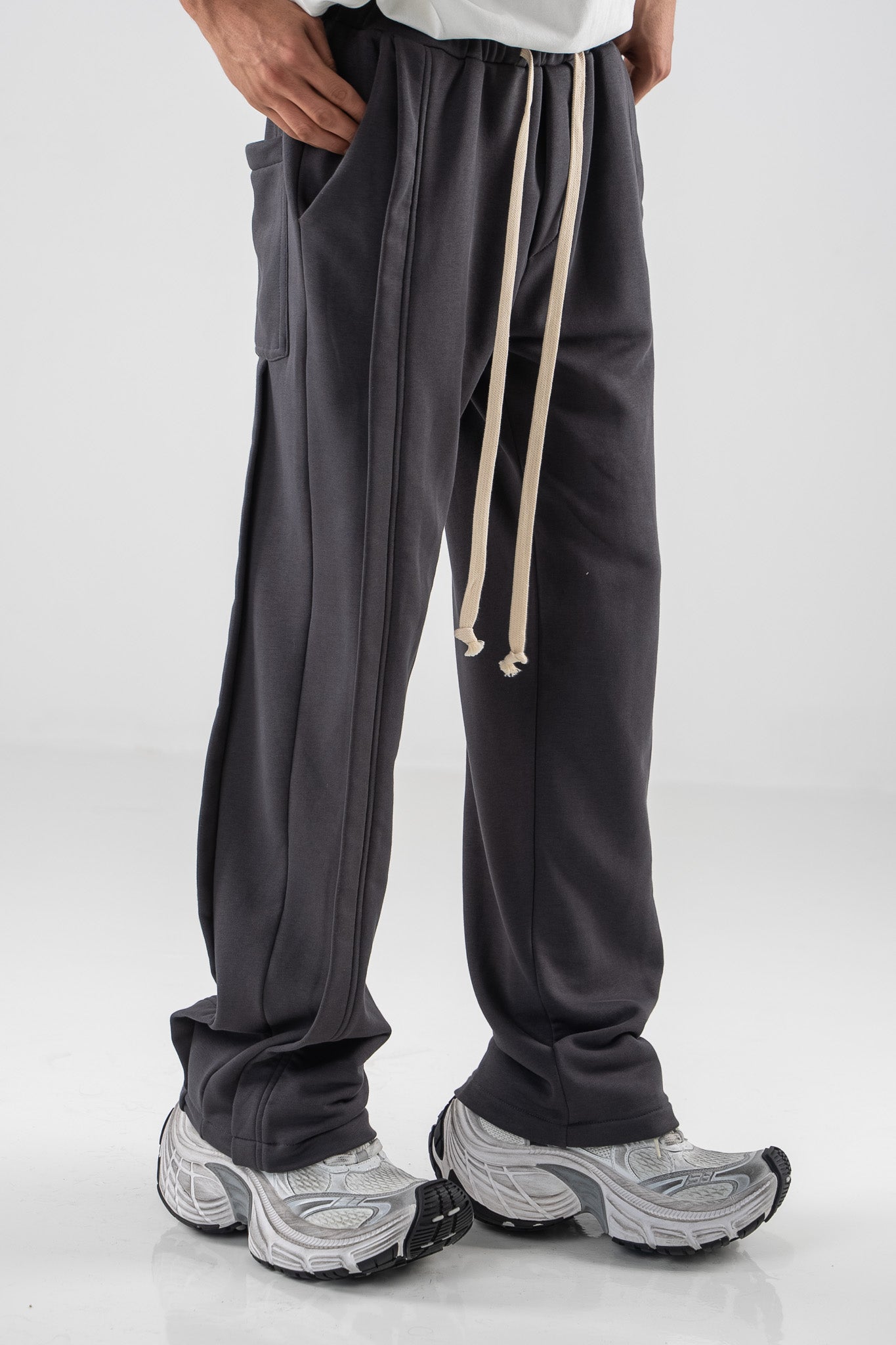 FERE STUDIOS PANTS BREATHABLE BAGGY LOOSE FIT IN GRAY ANTHRACITE