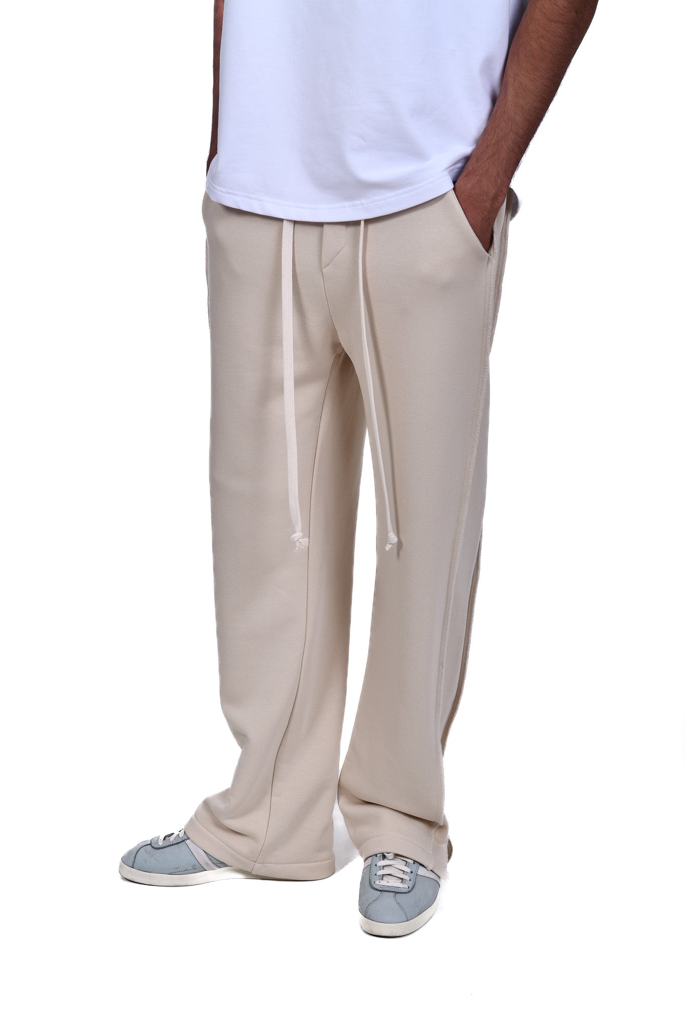 FERE STUDIOS PANTS BAGGY LOOSE FIT IN BEIGE