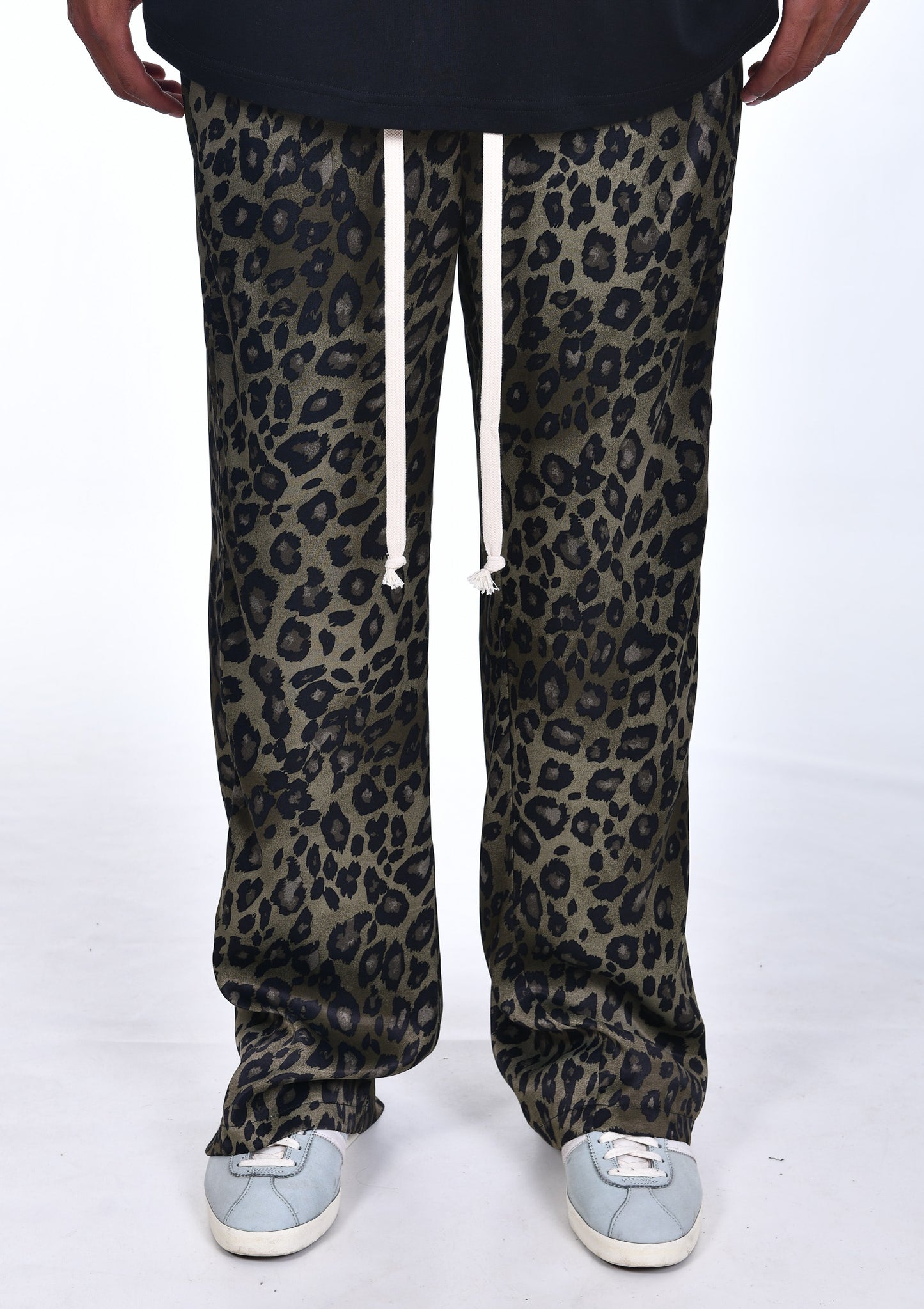 FERE STUDIOS PANTS BAGGY CHINO TROUSERS IN LEO PRINT