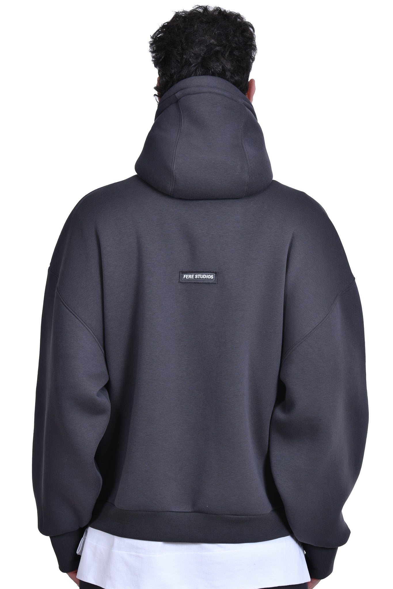FERE STUDIOS ZIPPER HOODIE IN GRAY