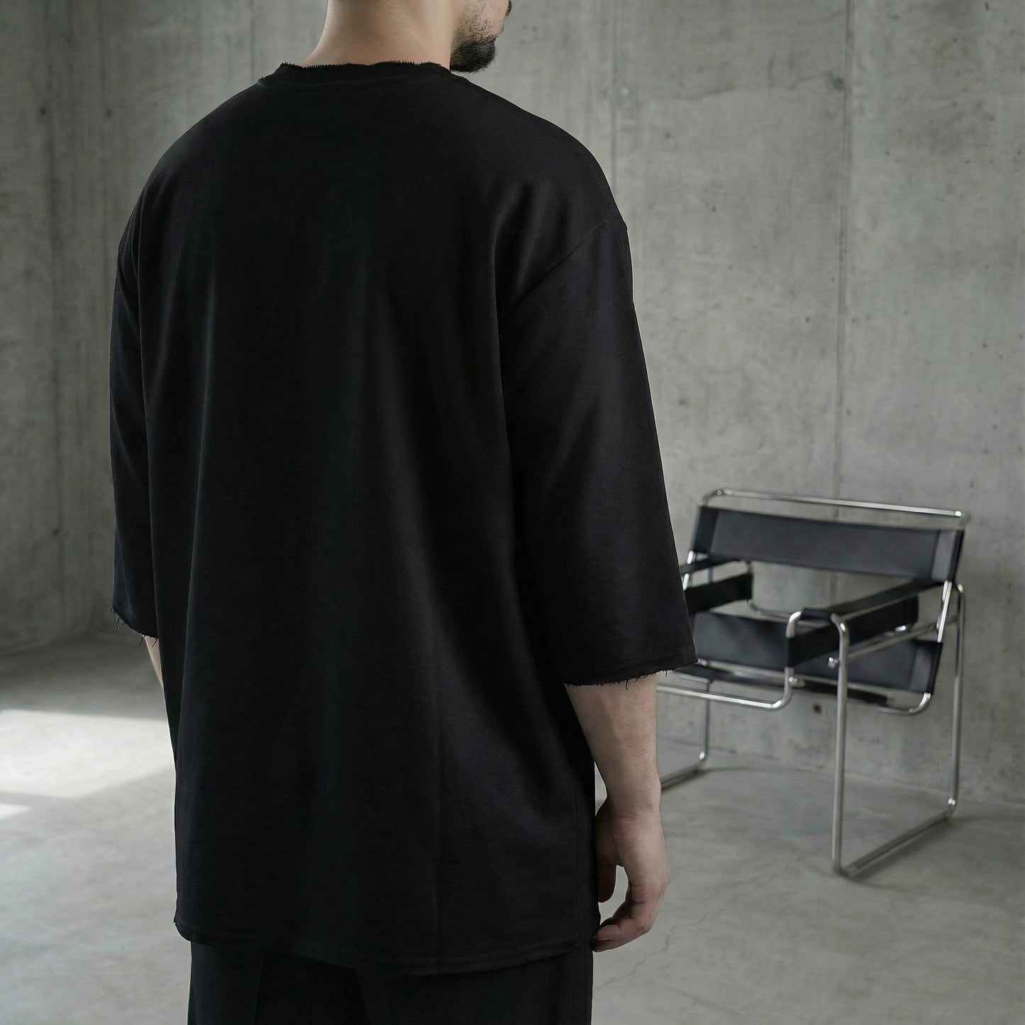 PATCHWORK OVERSIZED T-SHIRT IN BLACK