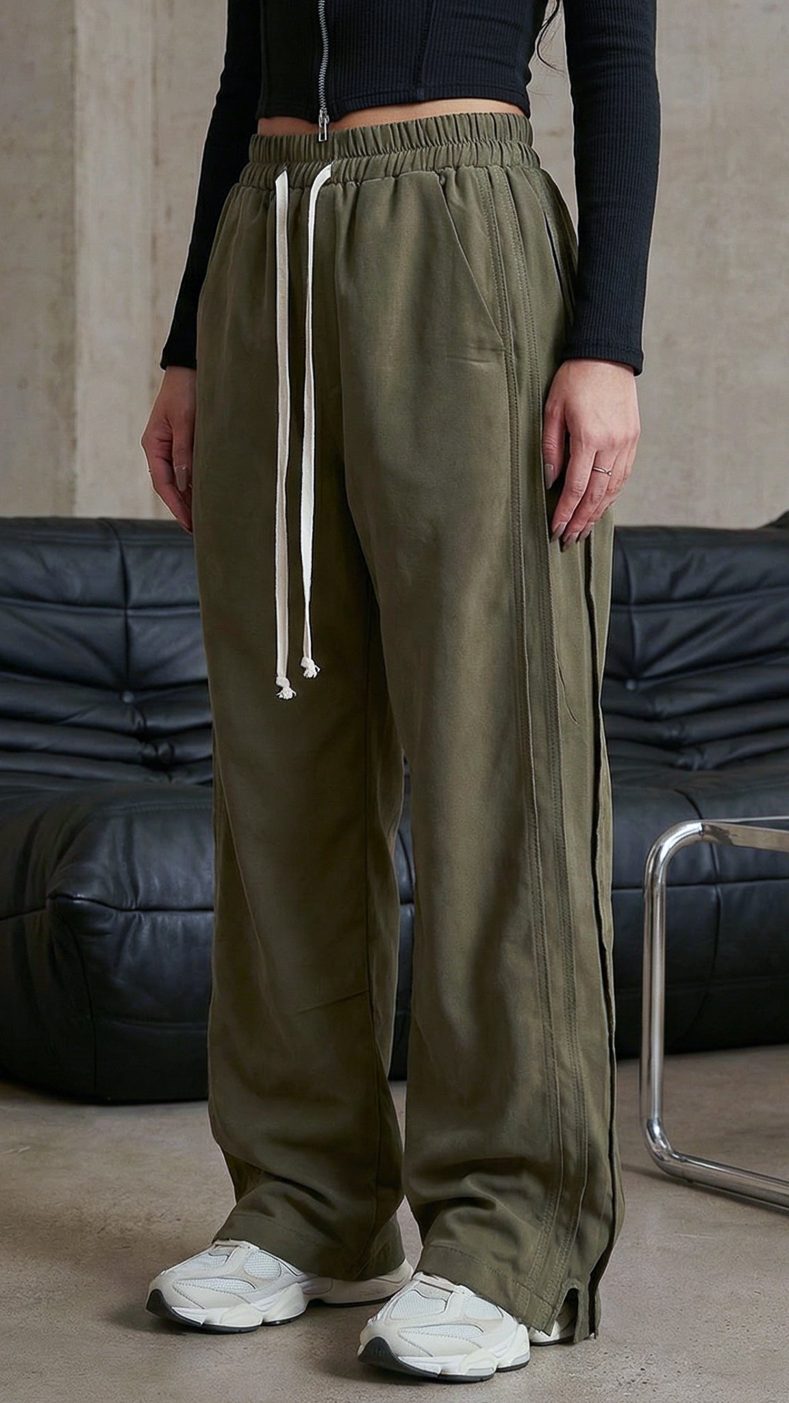 FS PANTS BAGGY LOOSE FIT IN GREEN