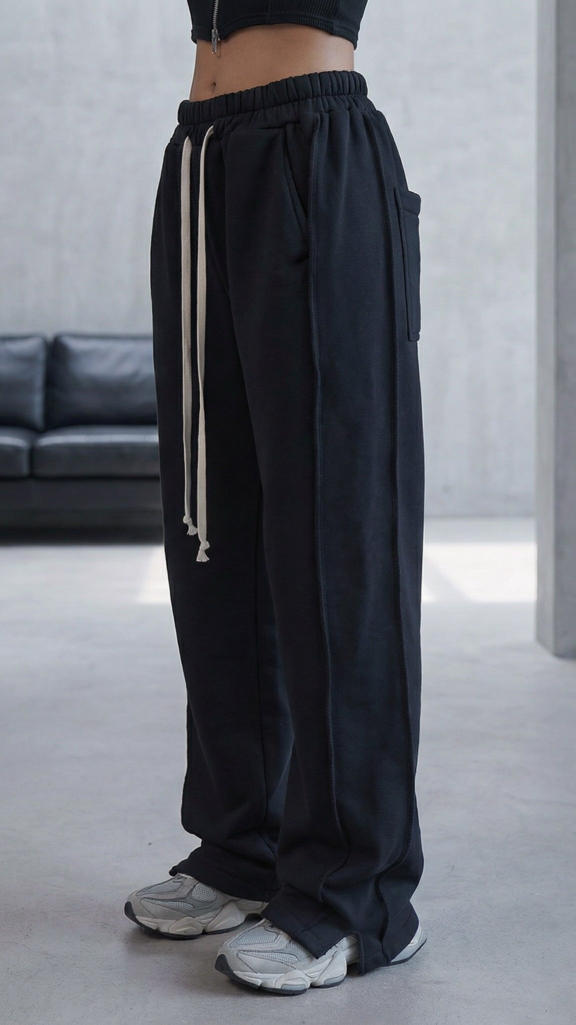 FS PANTS BAGGY LOOSE FIT IN BLACK