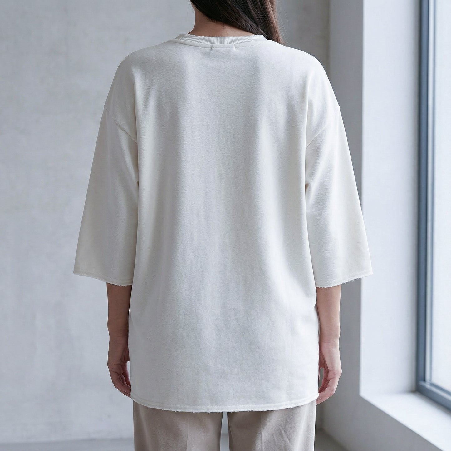 PATCHWORK OVERSIZED T-SHIRT IN OFF WHITE