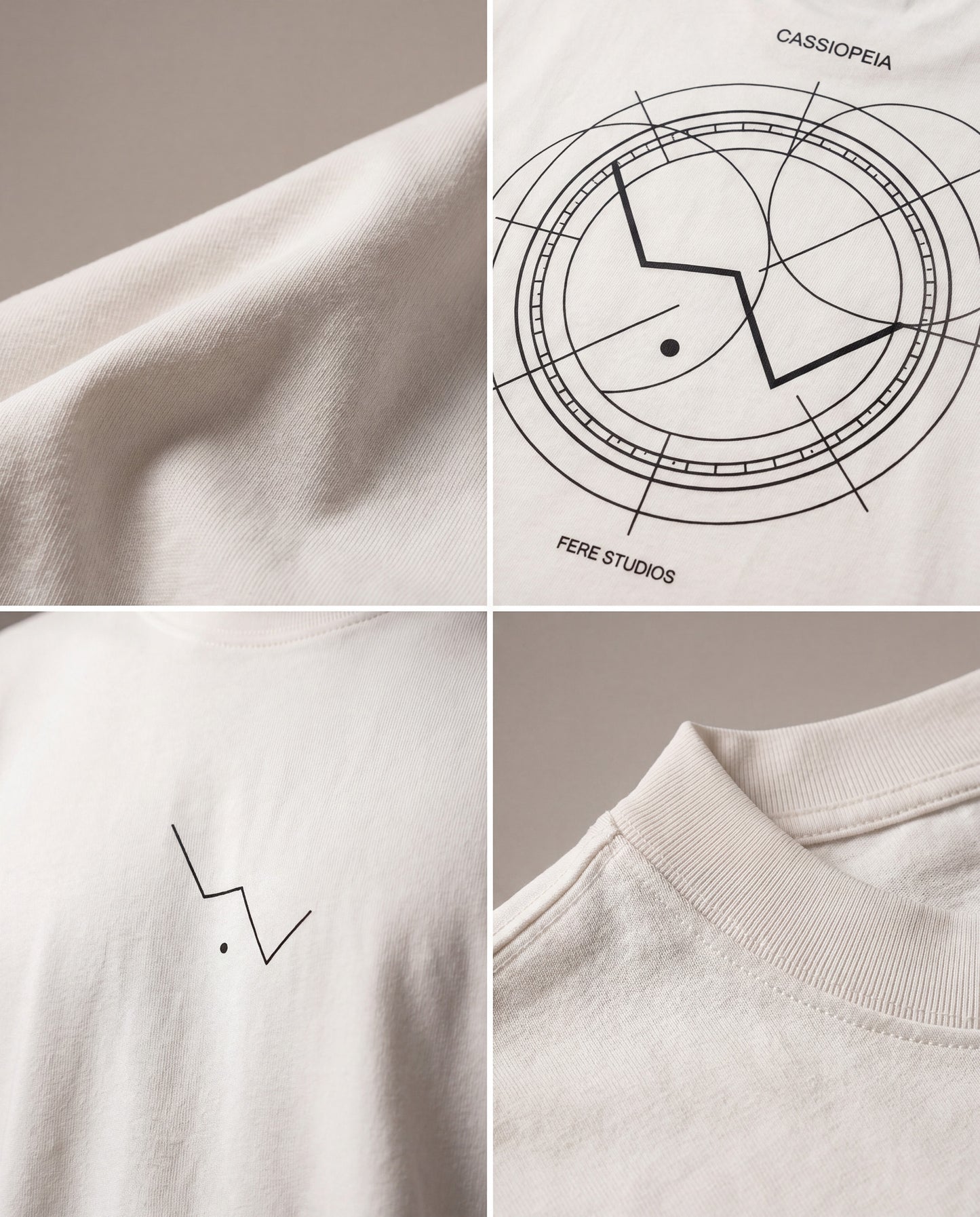 FERE Studios Cassiopeia Oversized T-Shirt in Off-White
