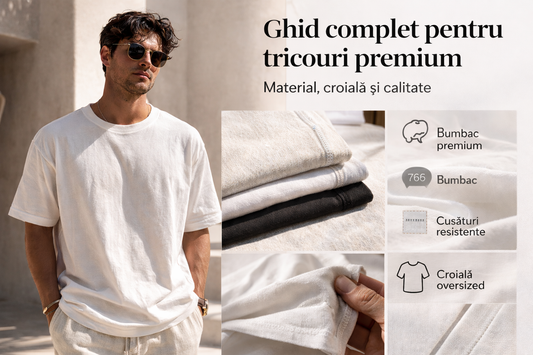 Ghid complet pentru tricouri premium – materiale, croială și calitate