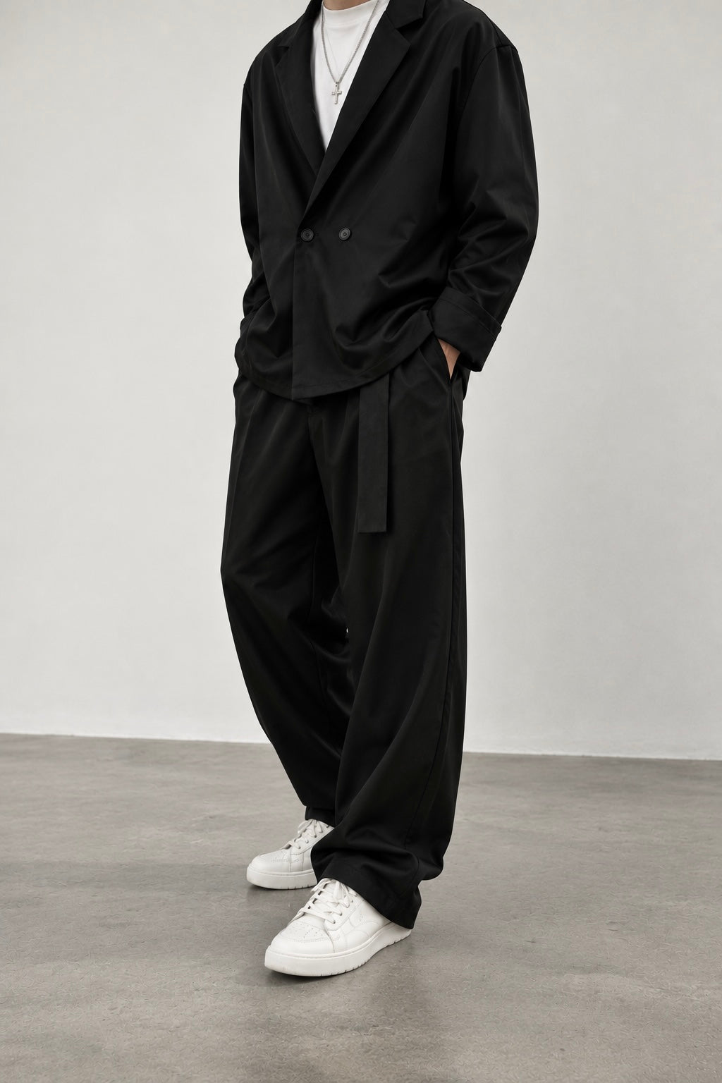 FS Tailored Black Suit Set