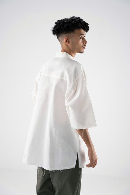 FERE STUDIOS LINEN SHIRT IN OFF WHITE