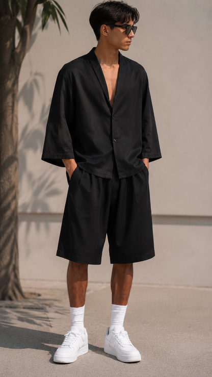 FS TENCEL SET IN BLACK