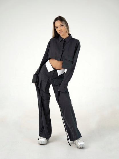 KATUO CROP SUITE IN GRAY