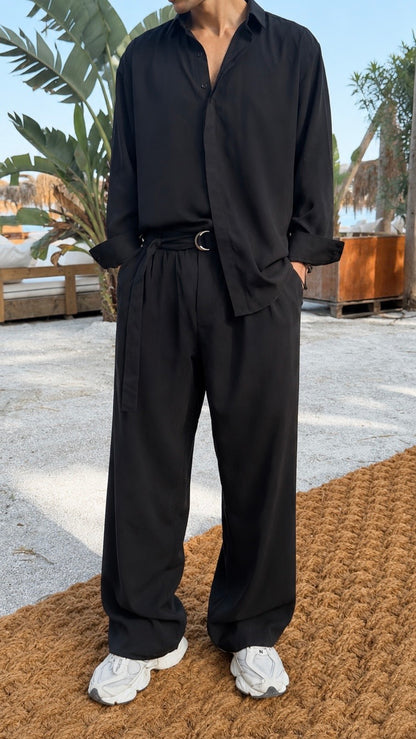 Fluid Tencel Set in Black