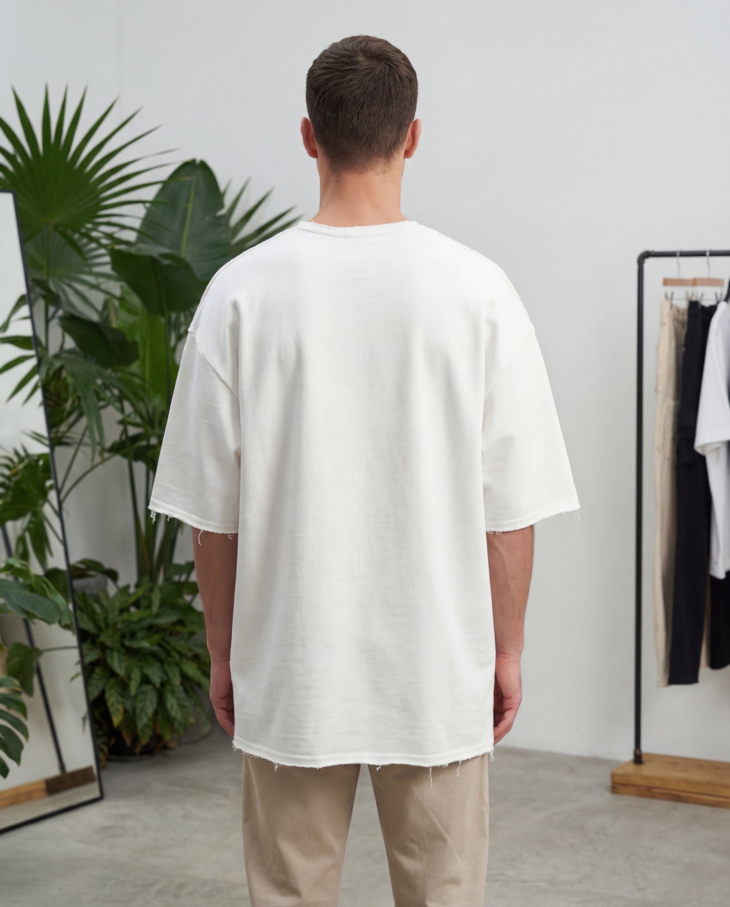 PATCHWORK OVERSIZED T-SHIRT IN OFF WHITE