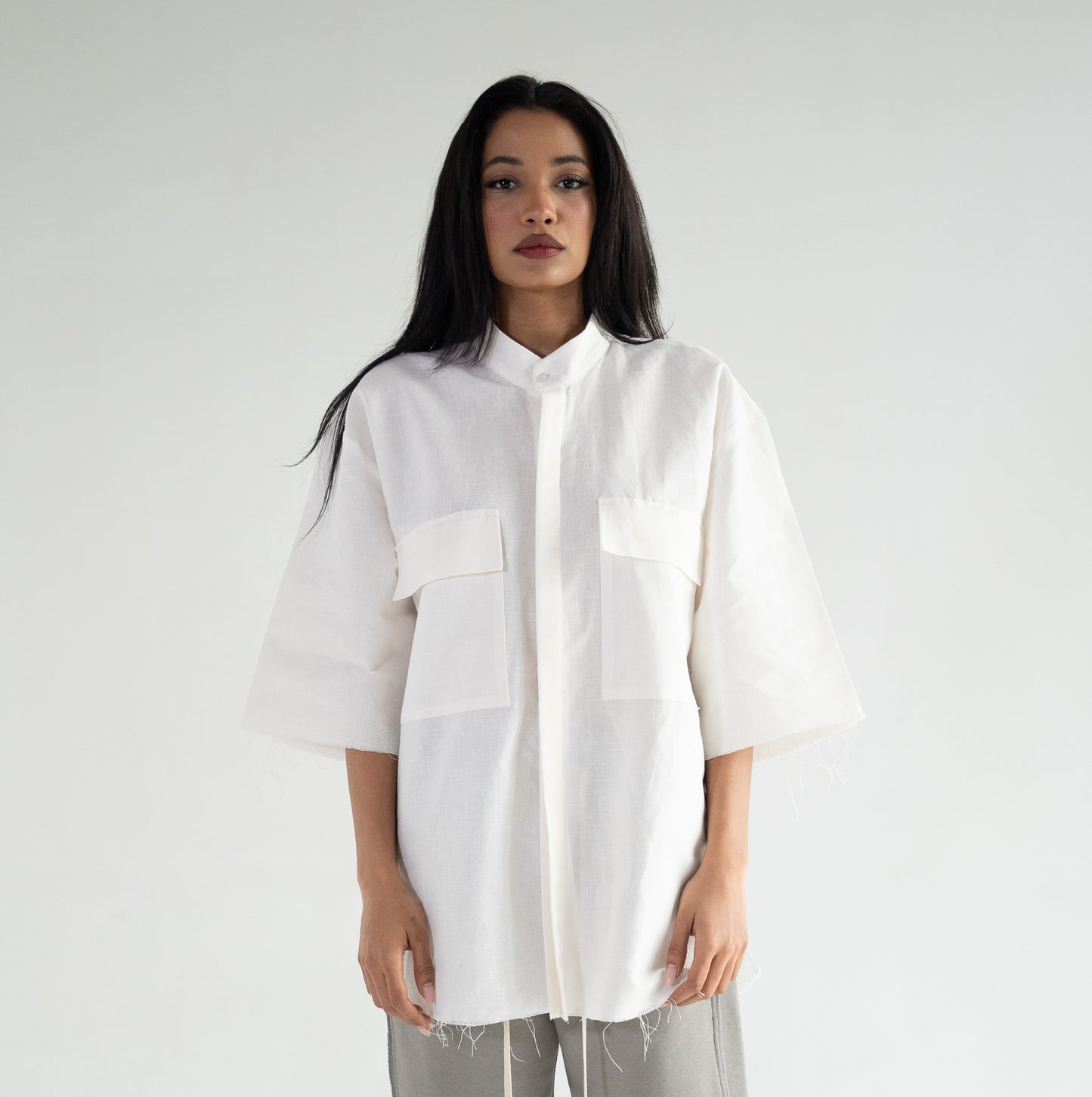 FERE STUDIOS LINEN SHIRT IN OFF WHITE