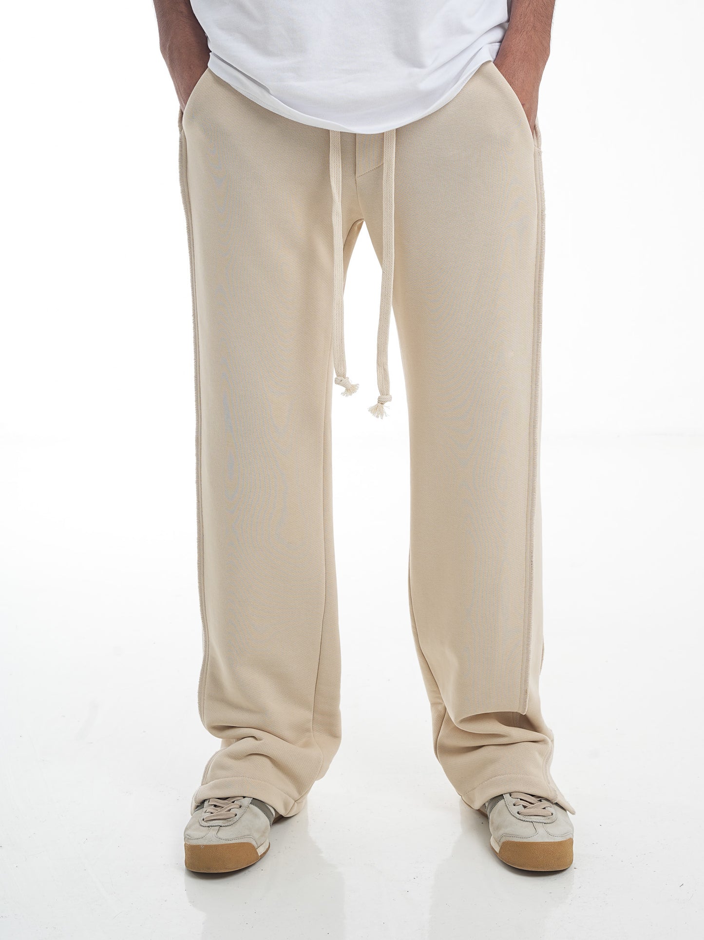 FERE STUDIOS PANTS BAGGY LOOSE FIT IN BEIGE