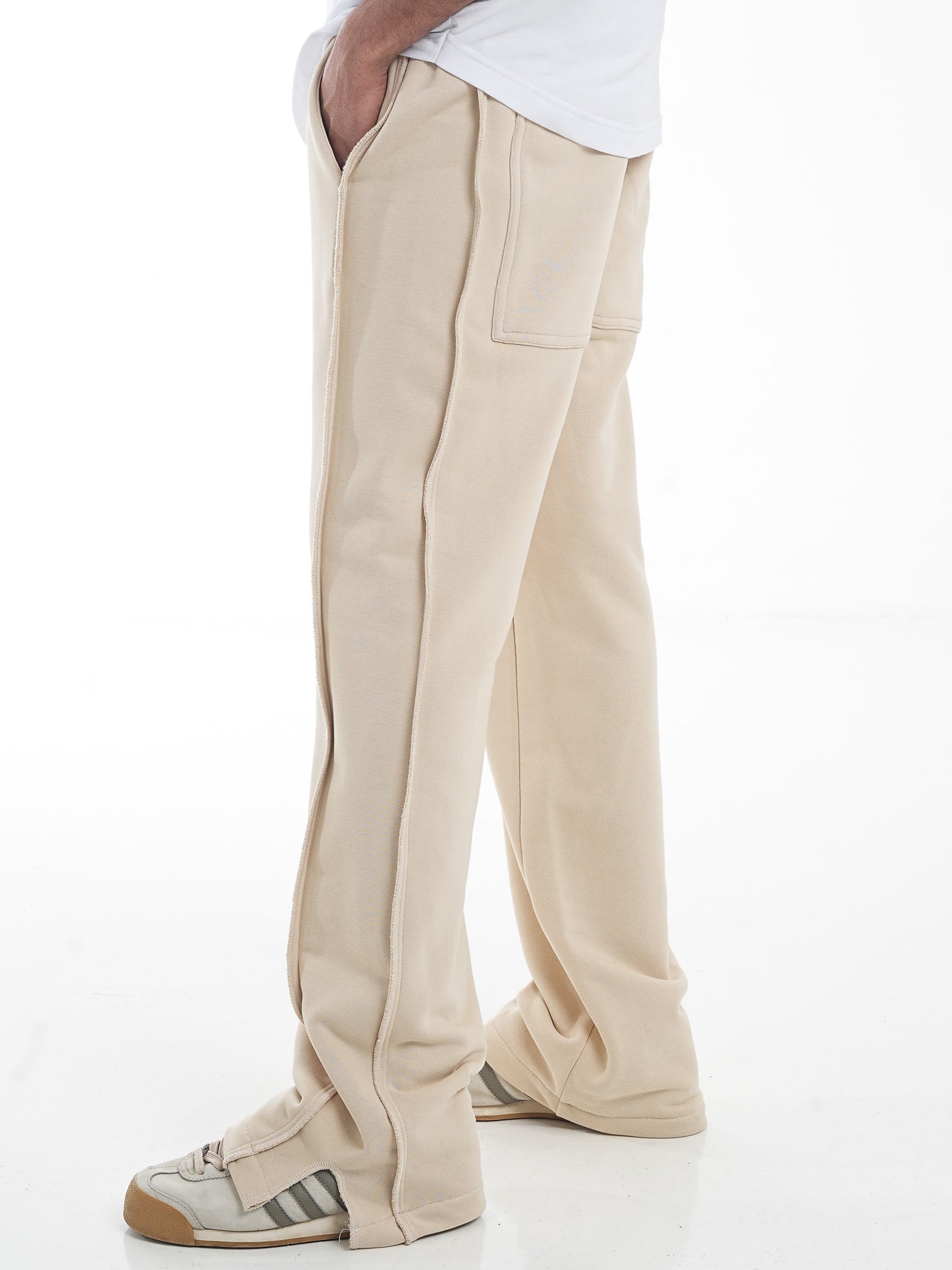 FERE STUDIOS PANTS BAGGY LOOSE FIT IN BEIGE