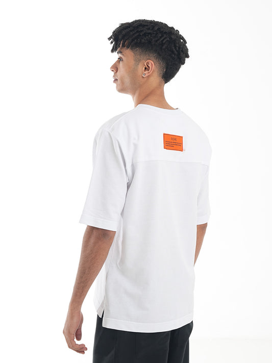 FERE STUDIOS T-SHIRT WITH ORANGE SYICKER