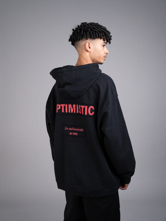 OPTIMISTIC HOODIE OVERSIZED IN BLACK