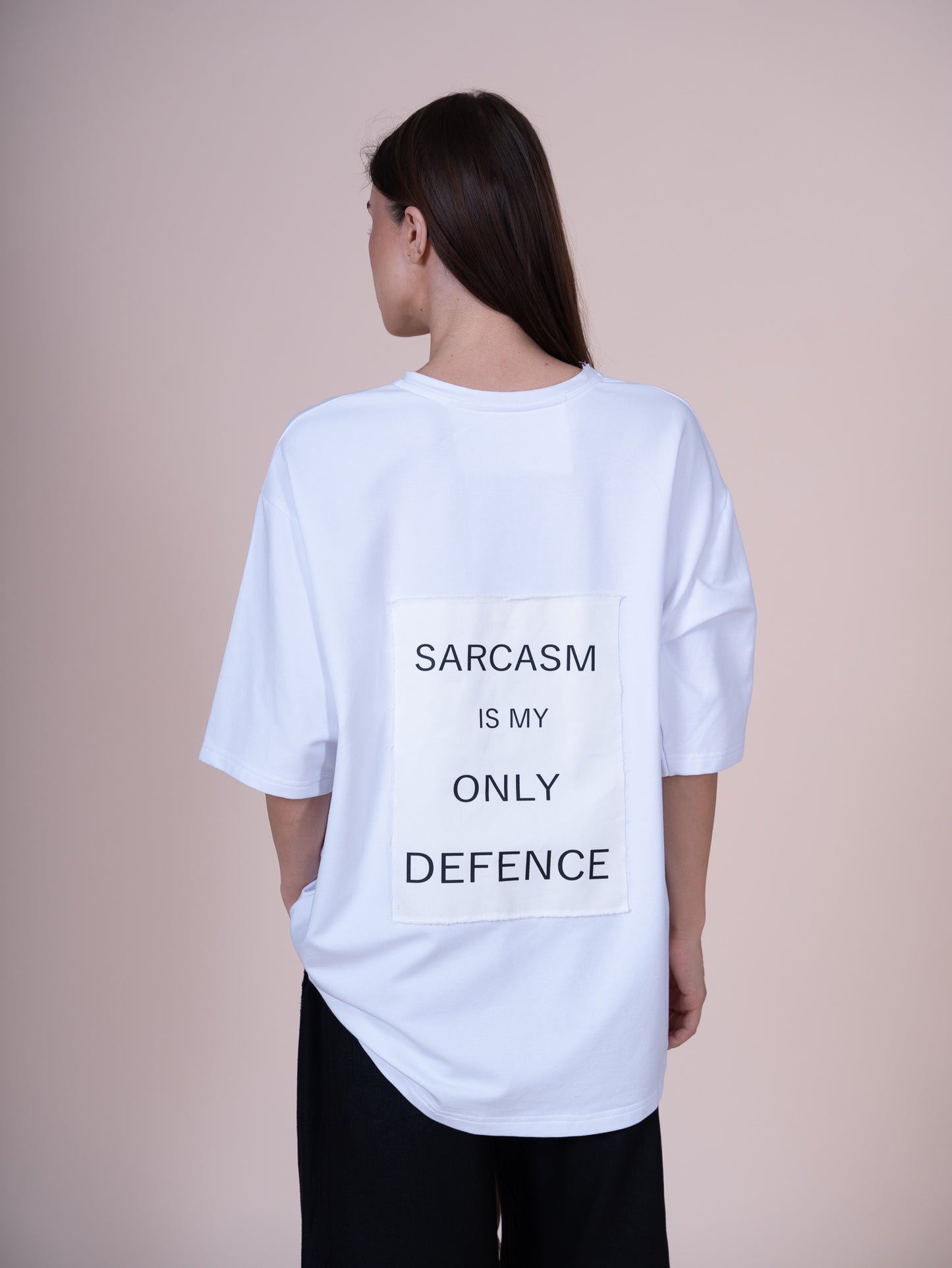 ABCDEFUCKOFF CLASIC OVERSIZED T-SHIRT IN WHITE