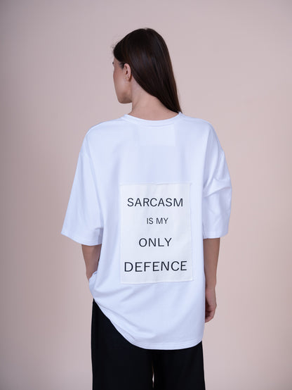 ABCDEFUCKOFF CLASIC OVERSIZED T-SHIRT IN WHITE