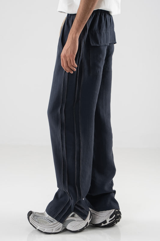 FERE STUDIOS PANTS BAGGY DOUBLE LANE IN GREY ANTHRACITE