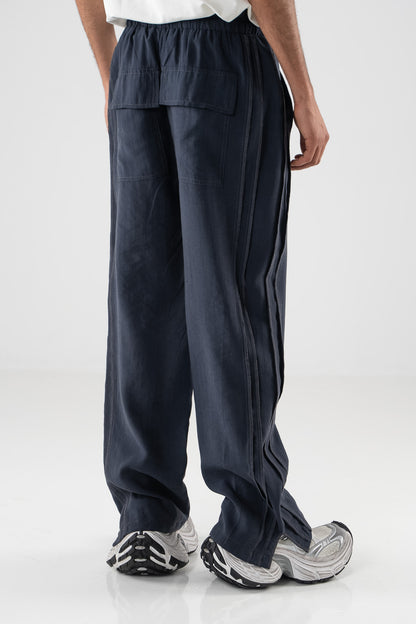 FERE STUDIOS PANTS BAGGY DOUBLE LANE IN GREY ANTHRACITE
