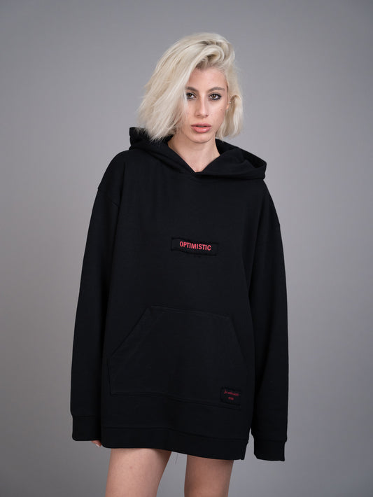 OPTIMISTIC HOODIE OVERSIZED IN BLACK