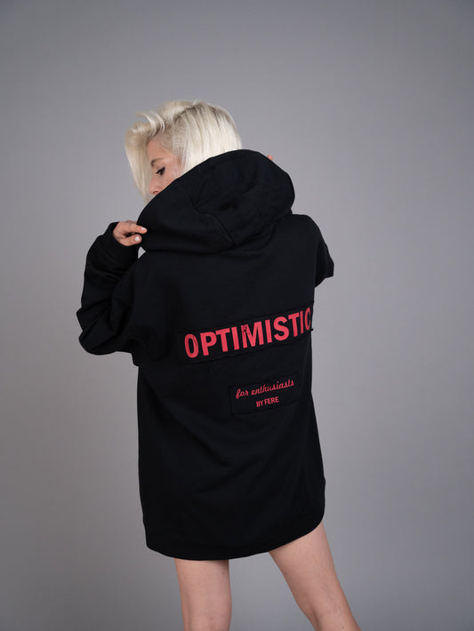 OPTIMISTIC HOODIE OVERSIZED IN BLACK