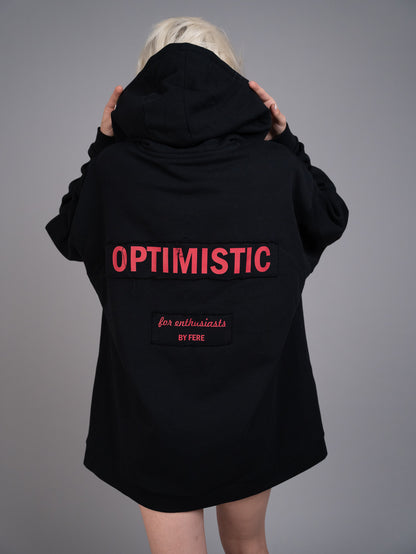 OPTIMISTIC HOODIE OVERSIZED IN BLACK