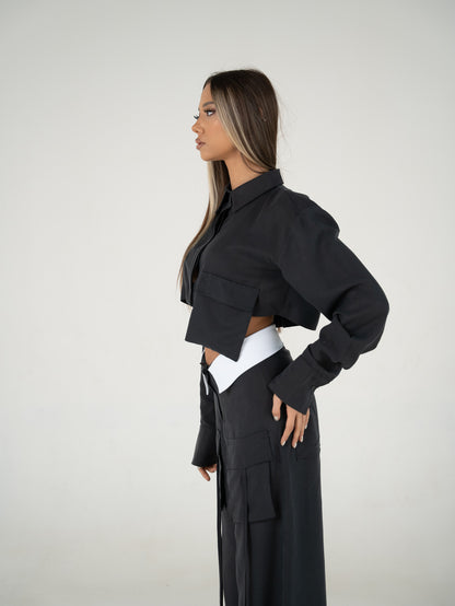 KATUO CROP SUITE IN GRAY