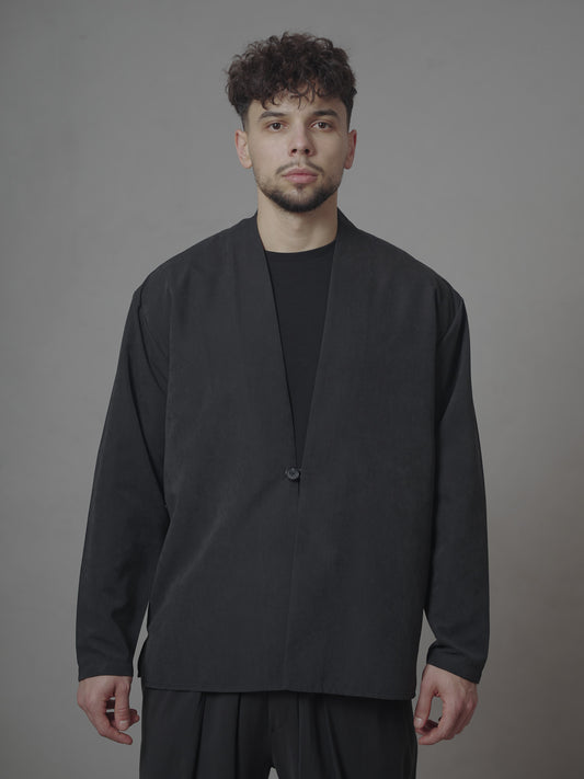 FS BLACK KIMONO OVERSHIRT