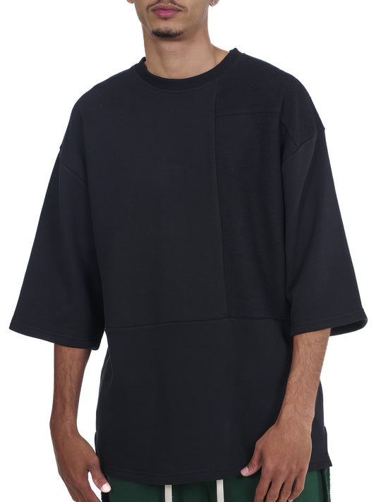 PATCHWORK OVERSIZED T-SHIRT IN BLACK