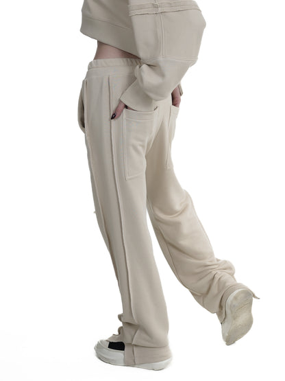 FERE STUDIOS PANTS BAGGY LOOSE FIT IN BEIGE