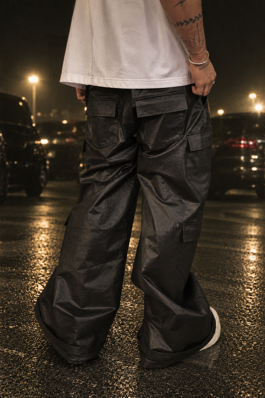 FS WAXED WIDE CARGO PANTS