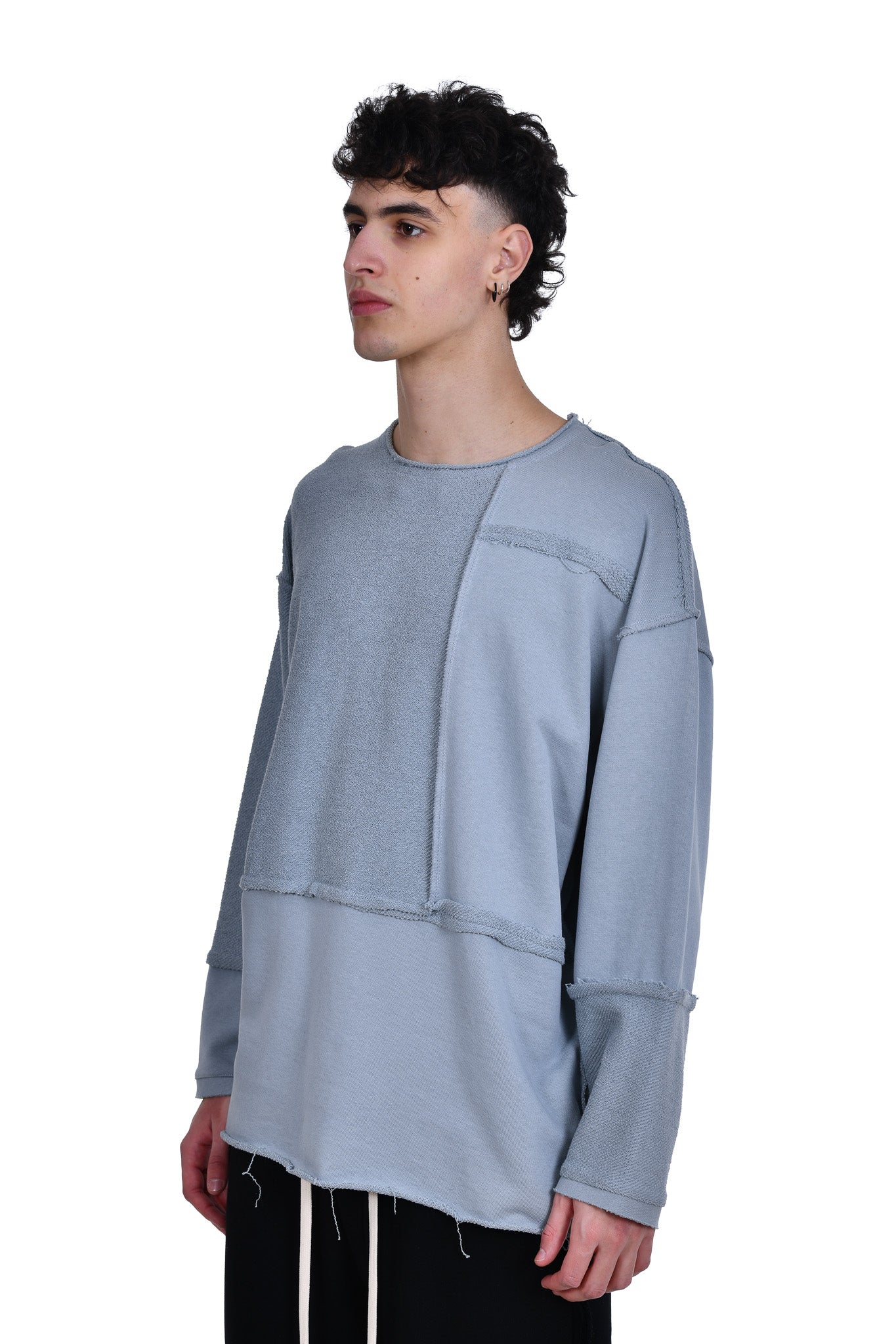 FERE OVERSIZED PURE COTTON SWEATER IN LIGHT BLUE