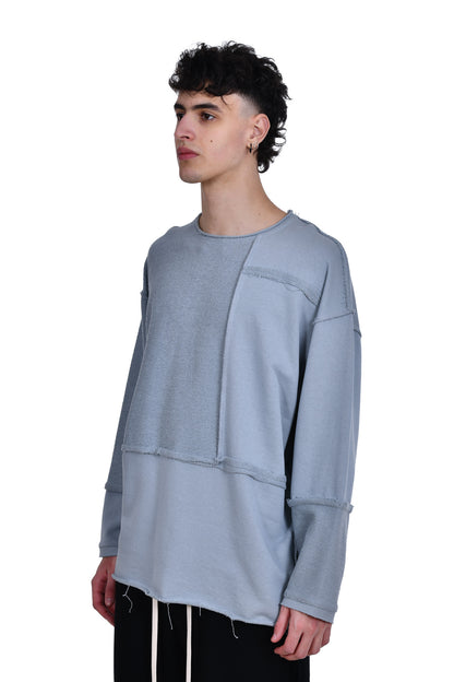 FERE OVERSIZED PURE COTTON SWEATER IN LIGHT BLUE