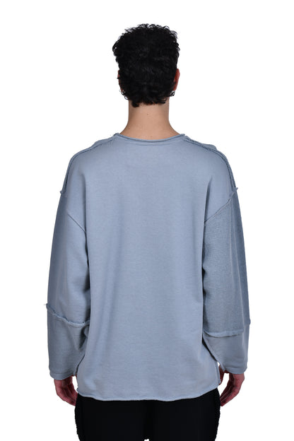 FERE OVERSIZED PURE COTTON SWEATER IN LIGHT BLUE