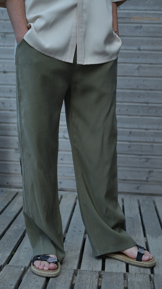 FERE STUDIOS PANTS BAGGY LOOSE FIT IN ARMY