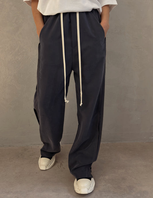 FERE STUDIOS PANTS BAGGY DOUBLE LANE IN GREY ANTHRACITE