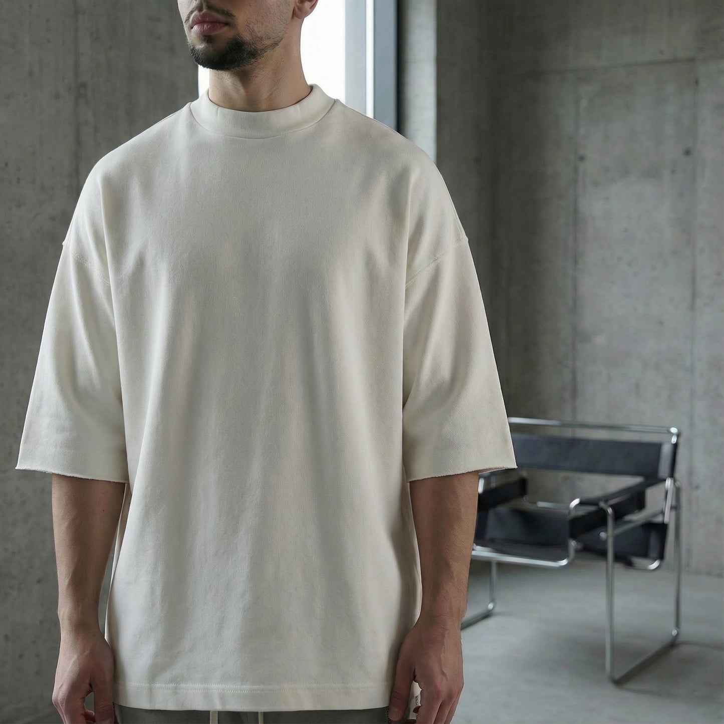 FS EMBROIDERED LOGO T-SHIRT IN OFF WHITE