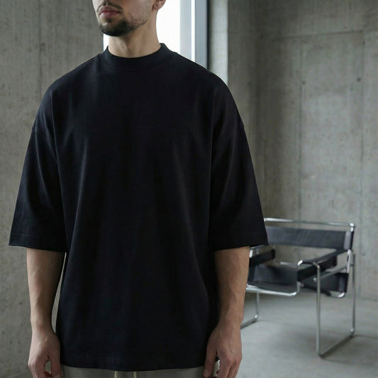 FS EMBROIDERED LOGO T-SHIRT IN BLACK