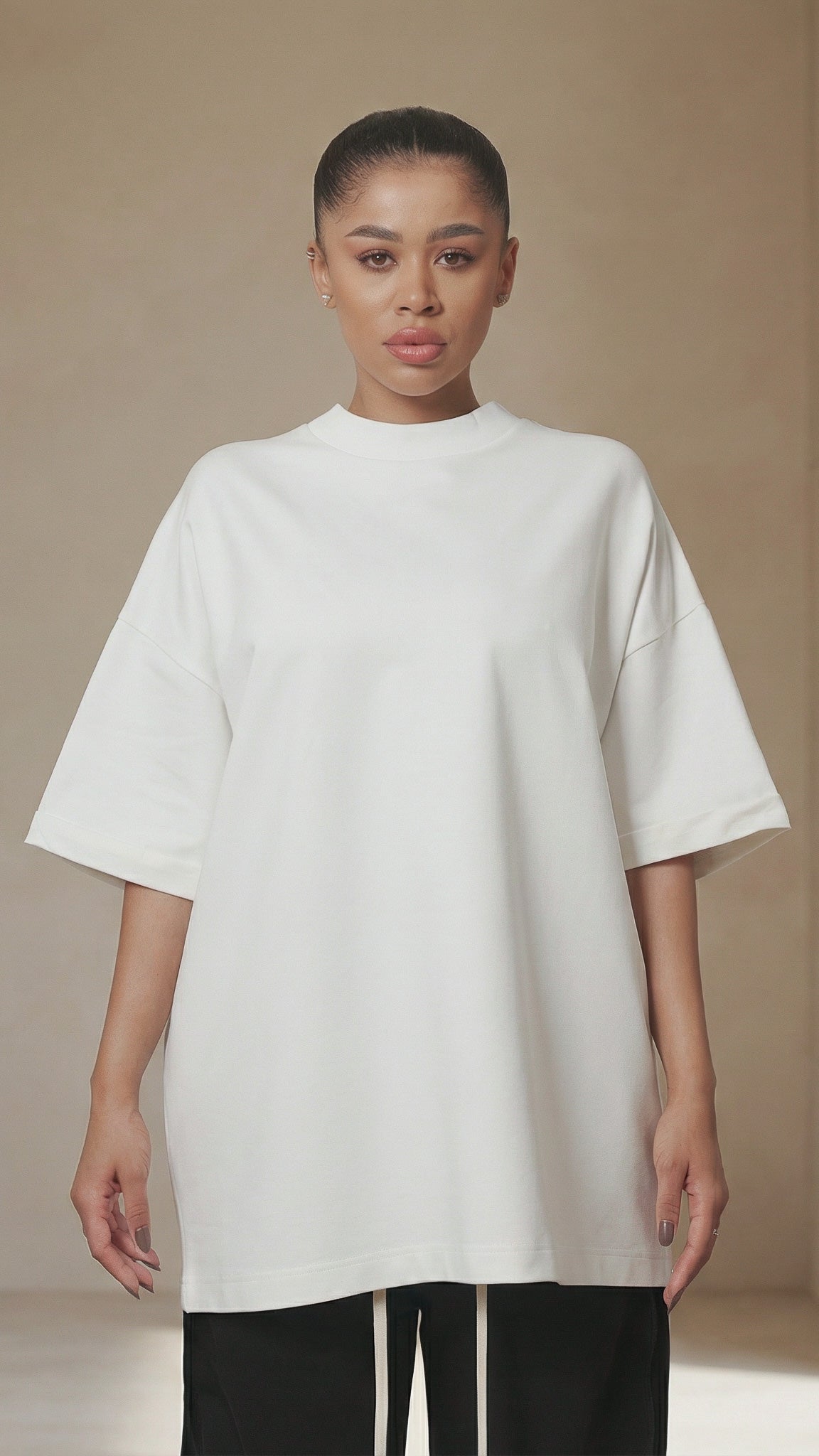 FS EMBROIDERED LOGO T-SHIRT IN OFF WHITE