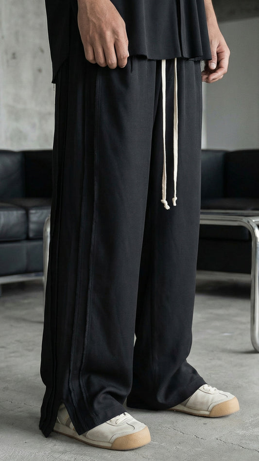 FS BAGGY PANTS DOUBLE LANE IN BLACK