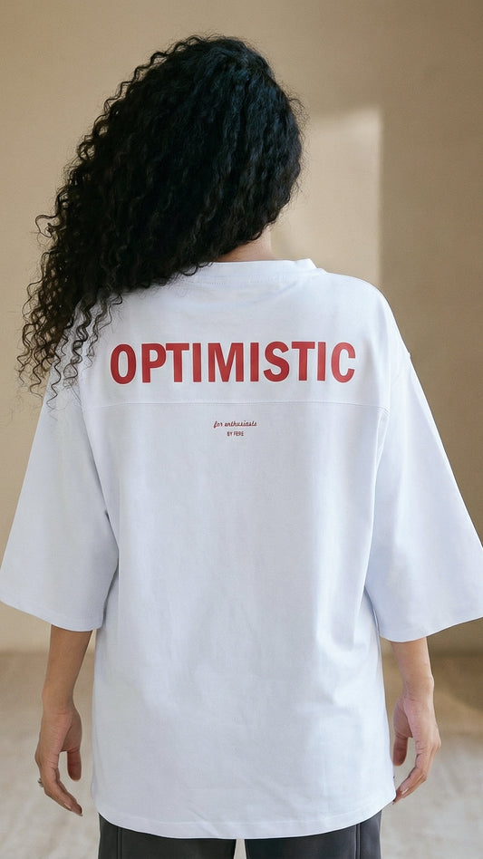 FERE STUDIOS T-SHIRT OVERSIZED "OPTIMISTIC"